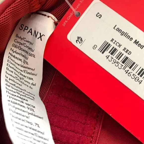 Spanx Red Longline Medium Impact Sports Bra| Size M - Picture 6 of 6